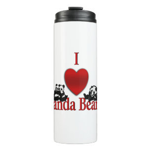 I Heart Panda Bears Thermal Tumbler