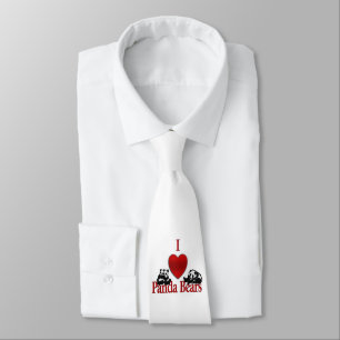I Heart Panda Bears Tie