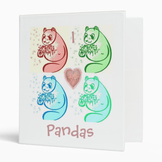 I Heart Pandas Binder (Front/Inside)