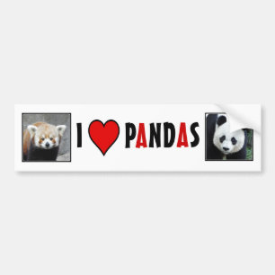 I Heart PANDAS! Bumper Sticker