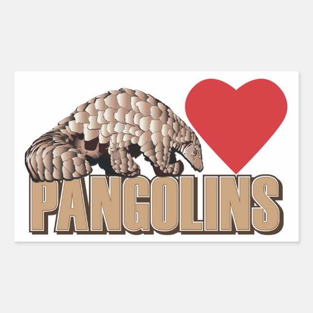 I heart Pangolins Sticker (Front)