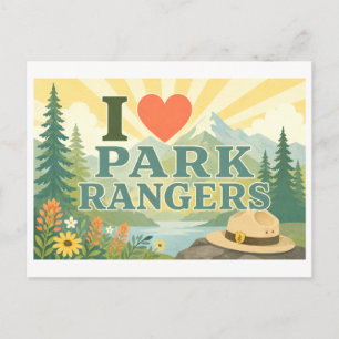 "I [Heart] Park Rangers" Postcard