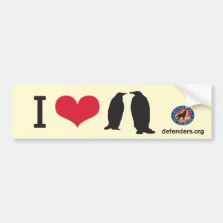 I Heart Penguins Bumper Sticker