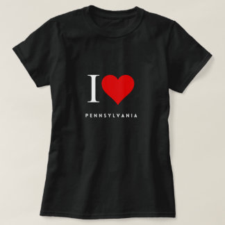 I Heart Pennsylvania blk Womens T-Shirt