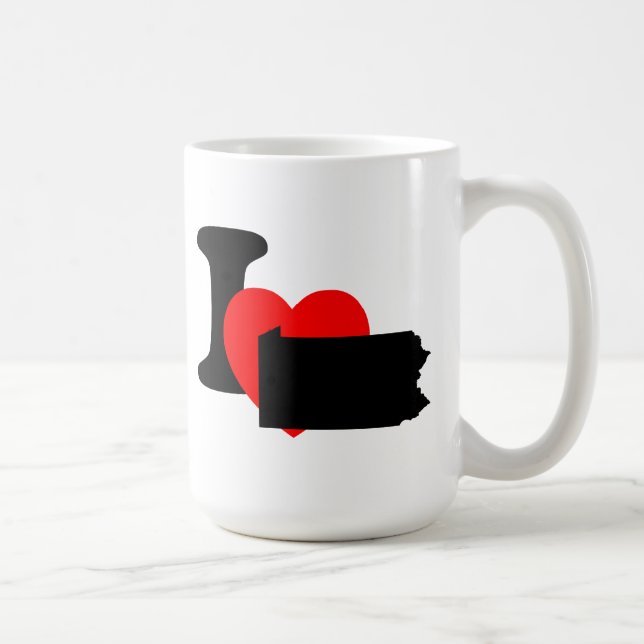 I Heart Pennsylvania Coffee Mug (Right)