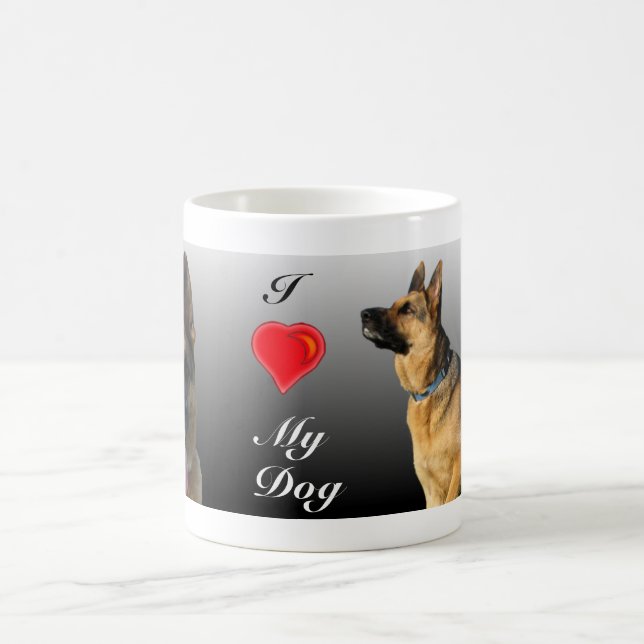 I (heart) Personalised German Shepherd Coffee Mug (Center)