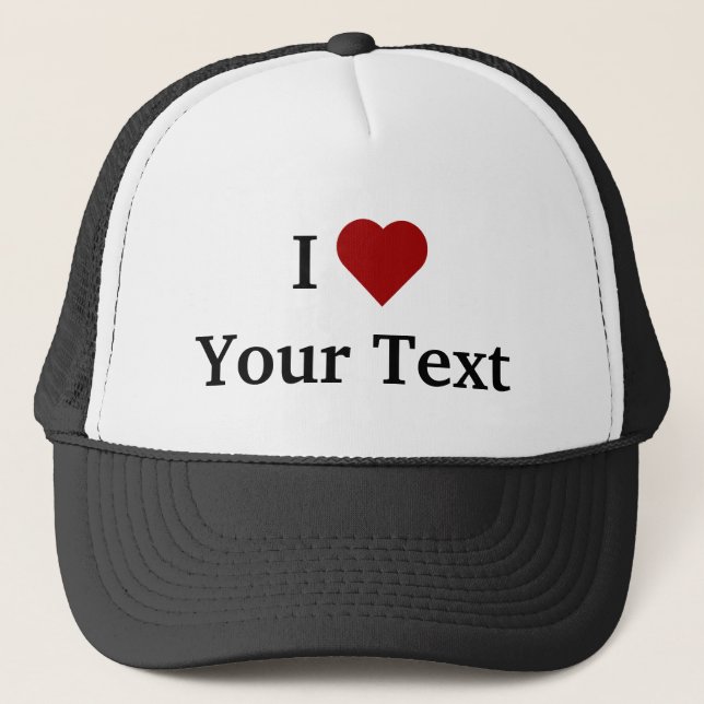 I Heart (personalize) hat (Front)