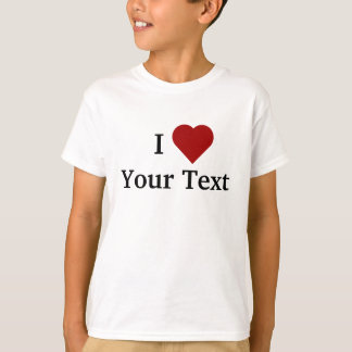 I Heart (personalize) kids t-shirt