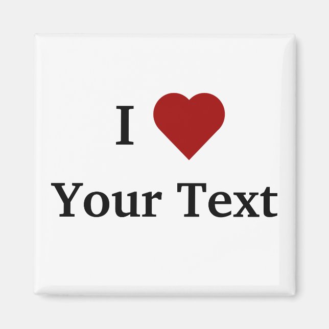 I Heart (personalize) magnet (Front)