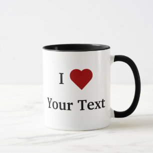 I Heart (personalize) mug