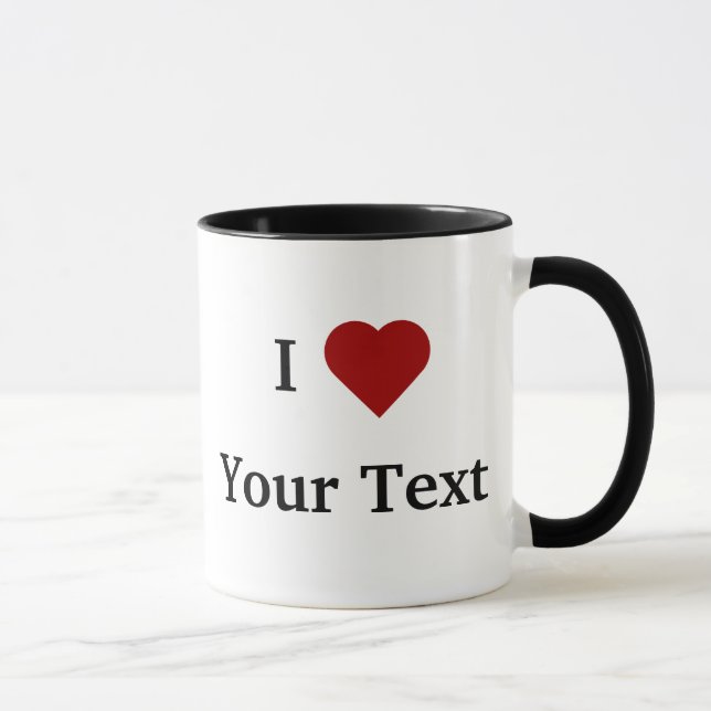 I Heart (personalize) mug (Right)