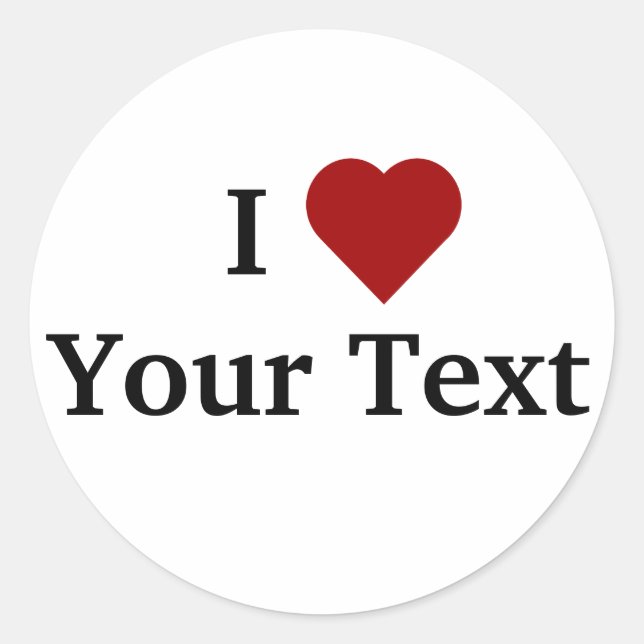 I Heart (personalize) stickers (Front)