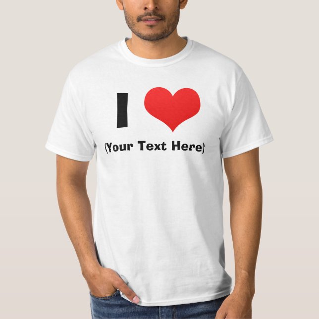 I Heart Personalized T Shirts (Front)