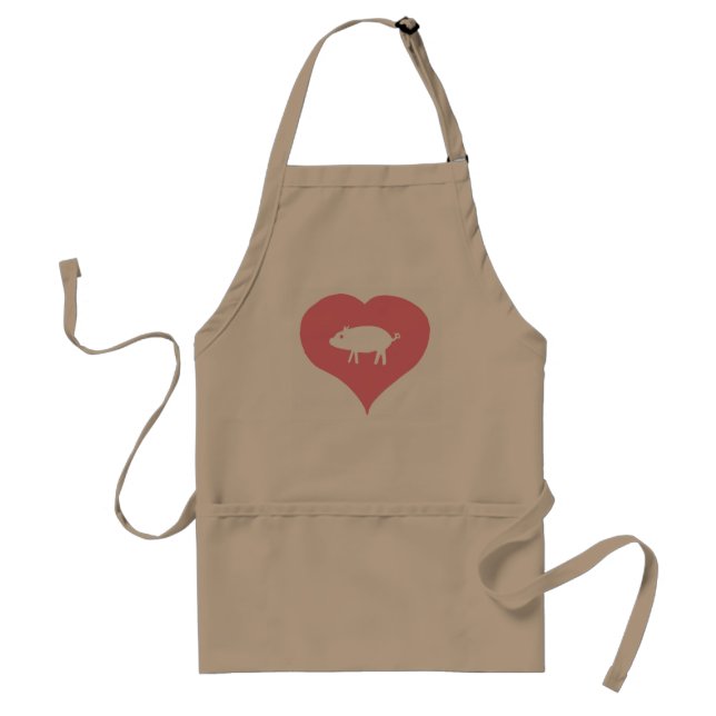 I Heart Pigs Apron (Front)