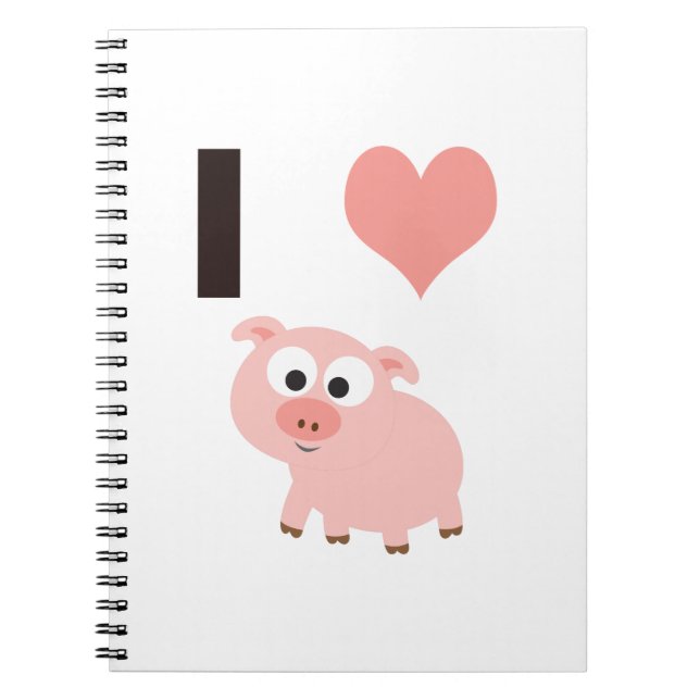 I heart pigs notebook (Front)