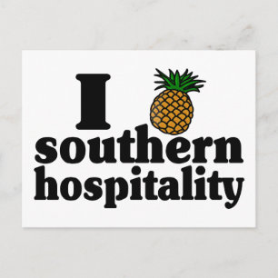 I Heart (Pineapple) Southern Hospitality Postcard