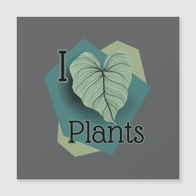 I Heart Plants magnet (Front)