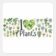 I Heart Plants Sticker