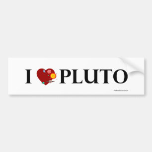 I heart Pluto Bumper Sticker