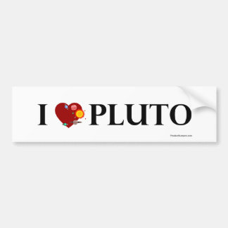 I heart Pluto Bumper Sticker