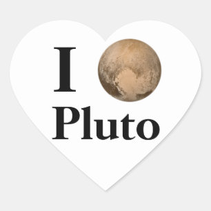 I Heart Pluto Heart Sticker