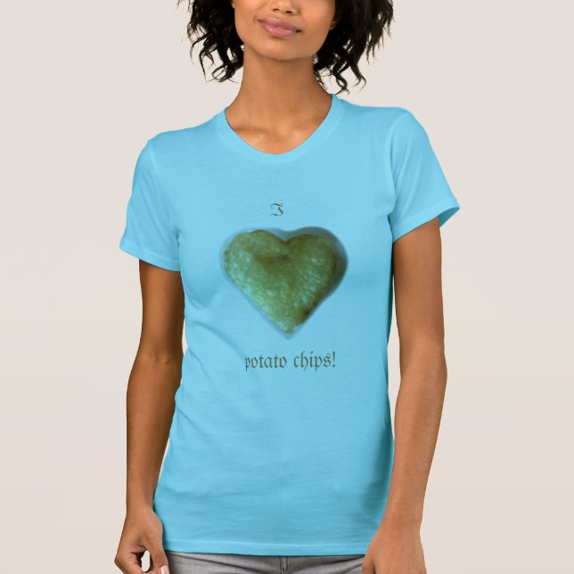 I heart potato chips potato chip shadow tees (Front)