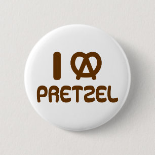I Heart Pretzel 2 Inch Round Button