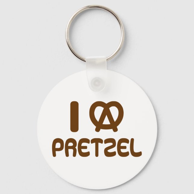 I Heart Pretzel Keychain (Front)