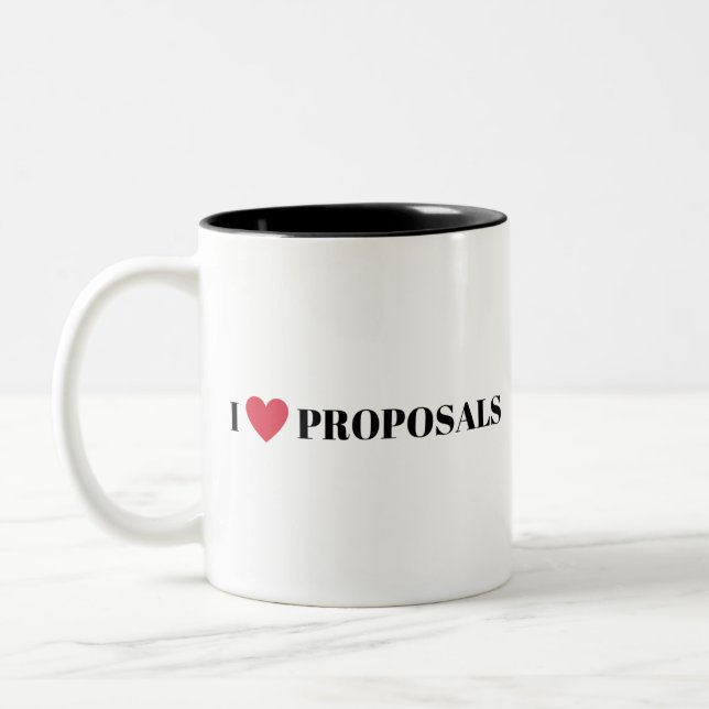 I HEART PROPOSALS_edited Two-Tone Coffee Mug (Left)