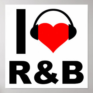 I Heart R&B Funny Poster