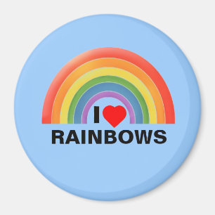 "I Heart Rainbows" Fridge Magnet
