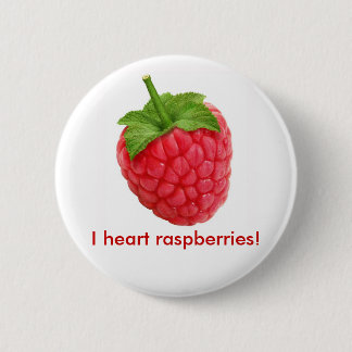 I heart raspberries! 2 inch round button