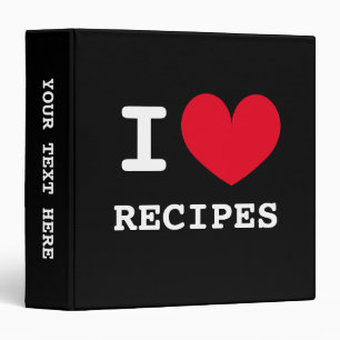 I heart recipes ❤ Custom colour cook book binder