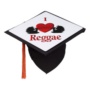 I Heart Reggae Music Graduation Cap Topper