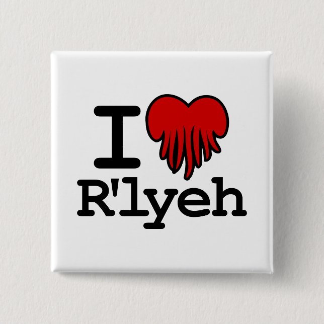 I Heart R'lyeh 2 Inch Square Button (Front)