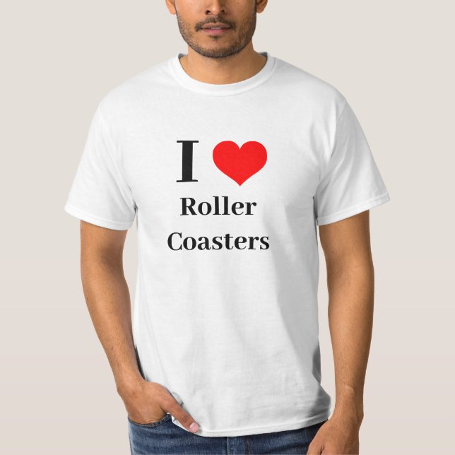 I heart Roller Coasters T-Shirt (Front)