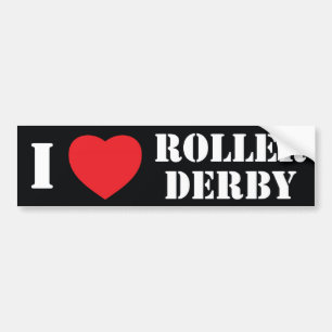 I heart Roller Derby Bumper Sticker