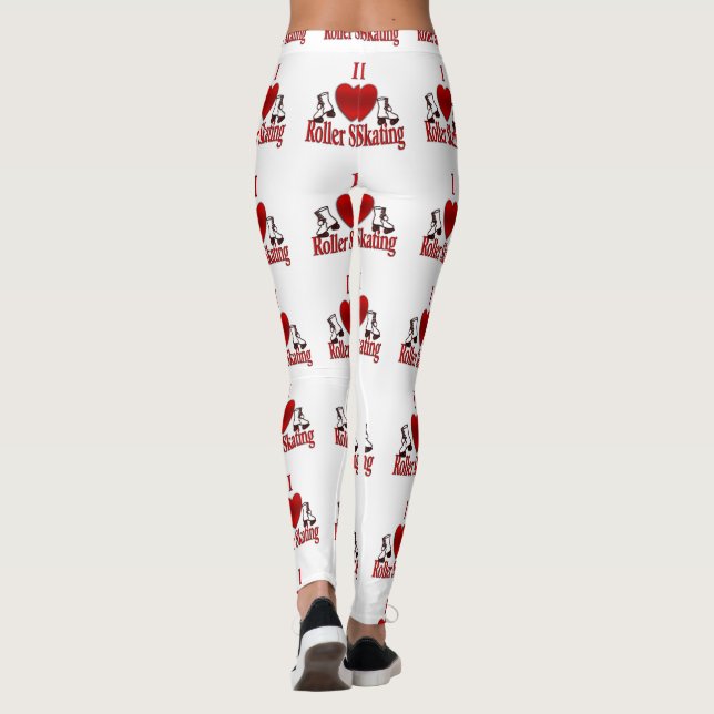 I Heart Roller Skating Leggings (Back)