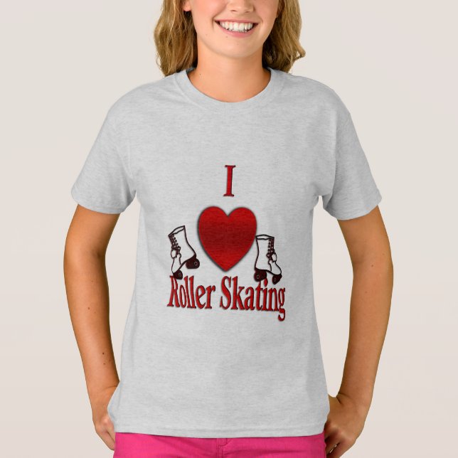 I Heart Roller Skating T-Shirt (Front)