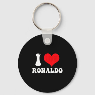 I Heart Ronaldos First Name Groovy D Valentines  Keychain
