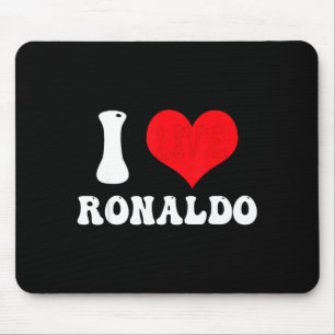 I Heart Ronaldos First Name Groovy D Valentines  Mouse Pad
