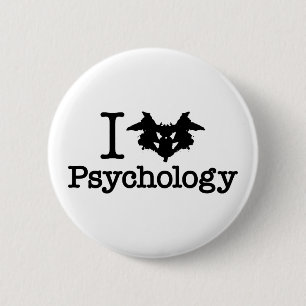I Heart (Rorschach Inkblot) Psychology 2 Inch Round Button