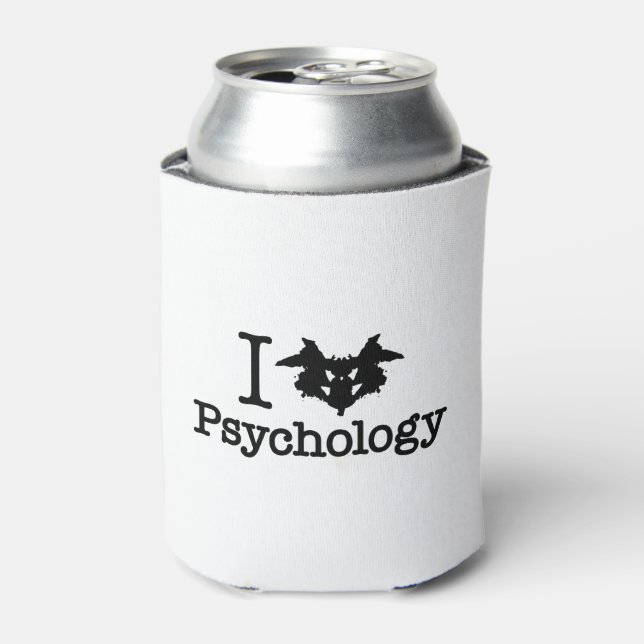I Heart (Rorschach Inkblot) Psychology Can Cooler (Can Front)