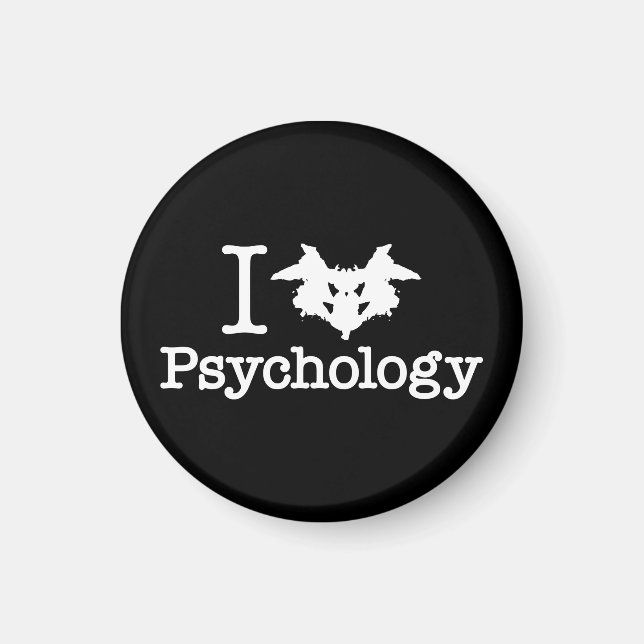 I Heart (Rorschach Inkblot) Psychology Magnet (Front)