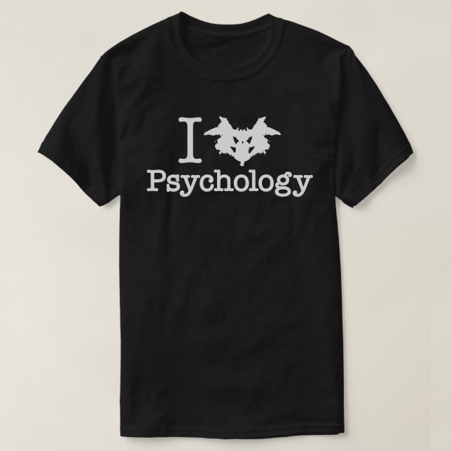 I Heart (Rorschach Inkblot) Psychology T-Shirt (Design Front)
