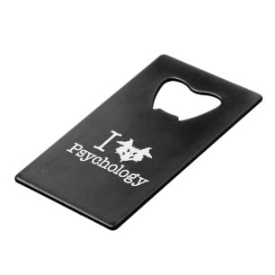 I Heart (Rorschach Inkblot) Psychology Wallet Bottle Opener