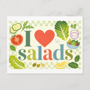 "I [Heart] Salads" Postcard