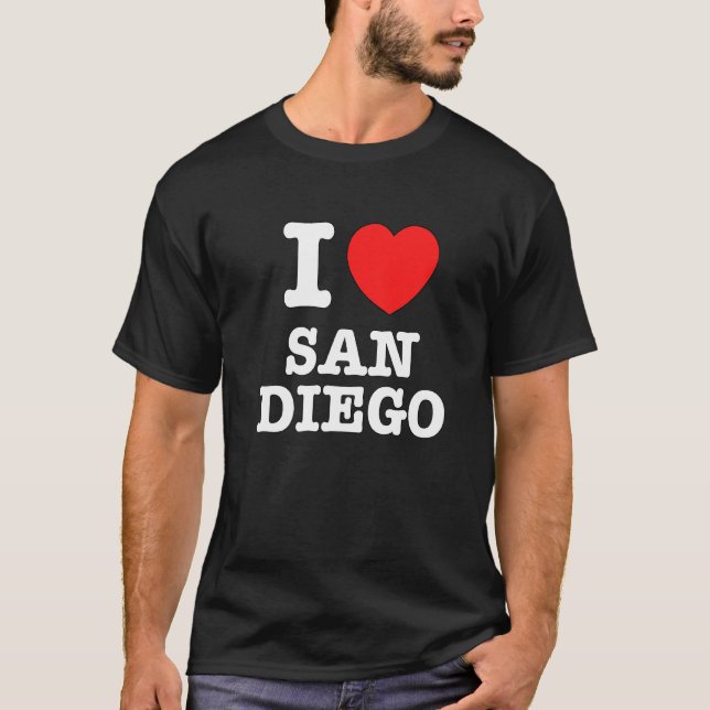 I Heart San Diego Ca Love T-Shirt (Front)