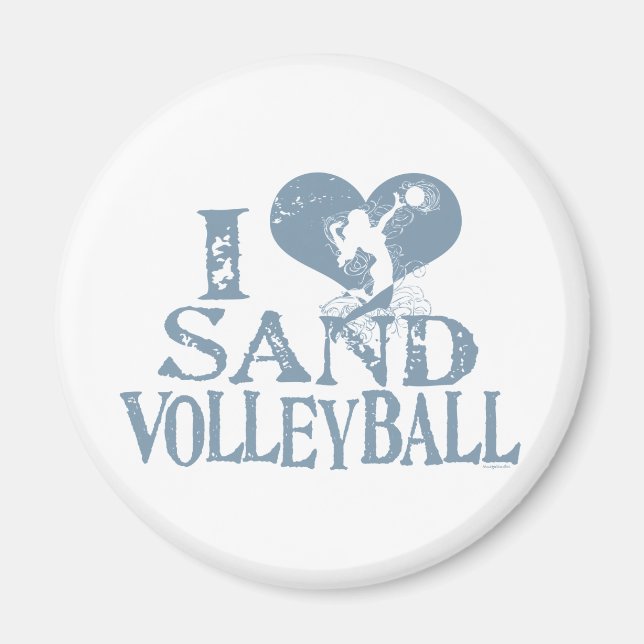 I Heart Sand Volleyball Magnet (Front)
