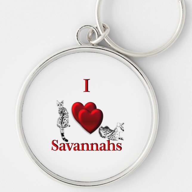 I Heart Savannahs Keychain (Front)
